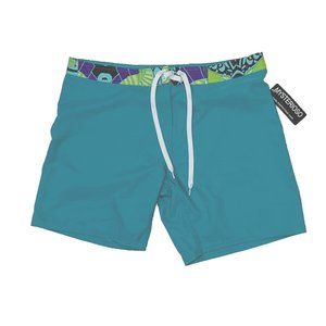 MYSTERIOSO Teal Board Shorts Size 14 NWT